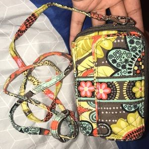 Vera Bradley satchel with phone holder